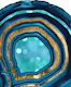 Agate Aqua Blue Gold 1