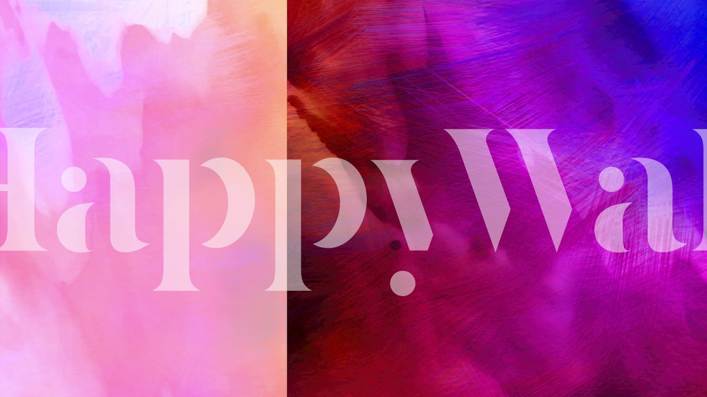 Colorful abstract mural featuring pink, purple, and orange hues, artistic texture wallpaper.