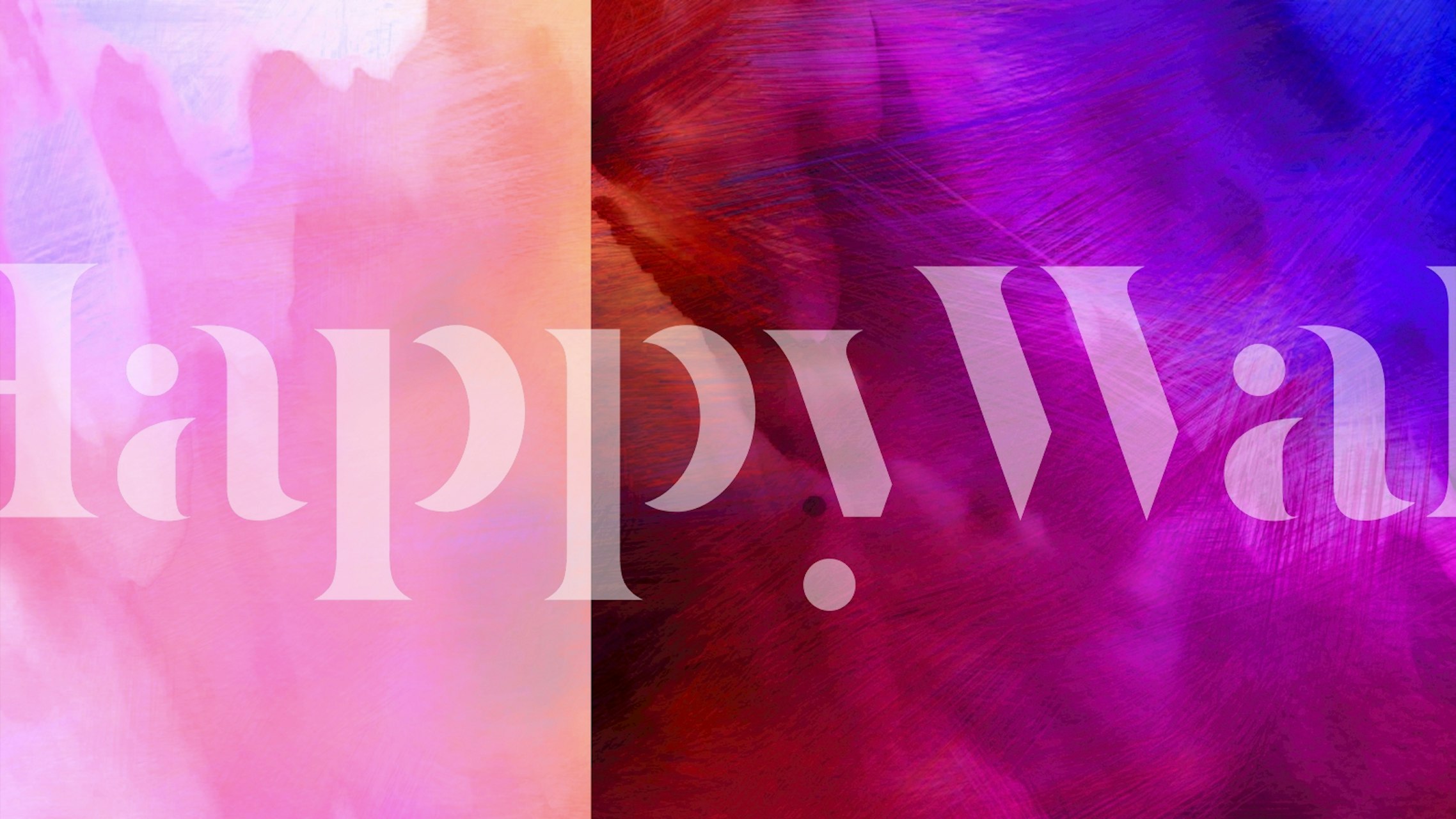 Colorful abstract mural featuring pink, purple, and orange hues, artistic texture wallpaper.