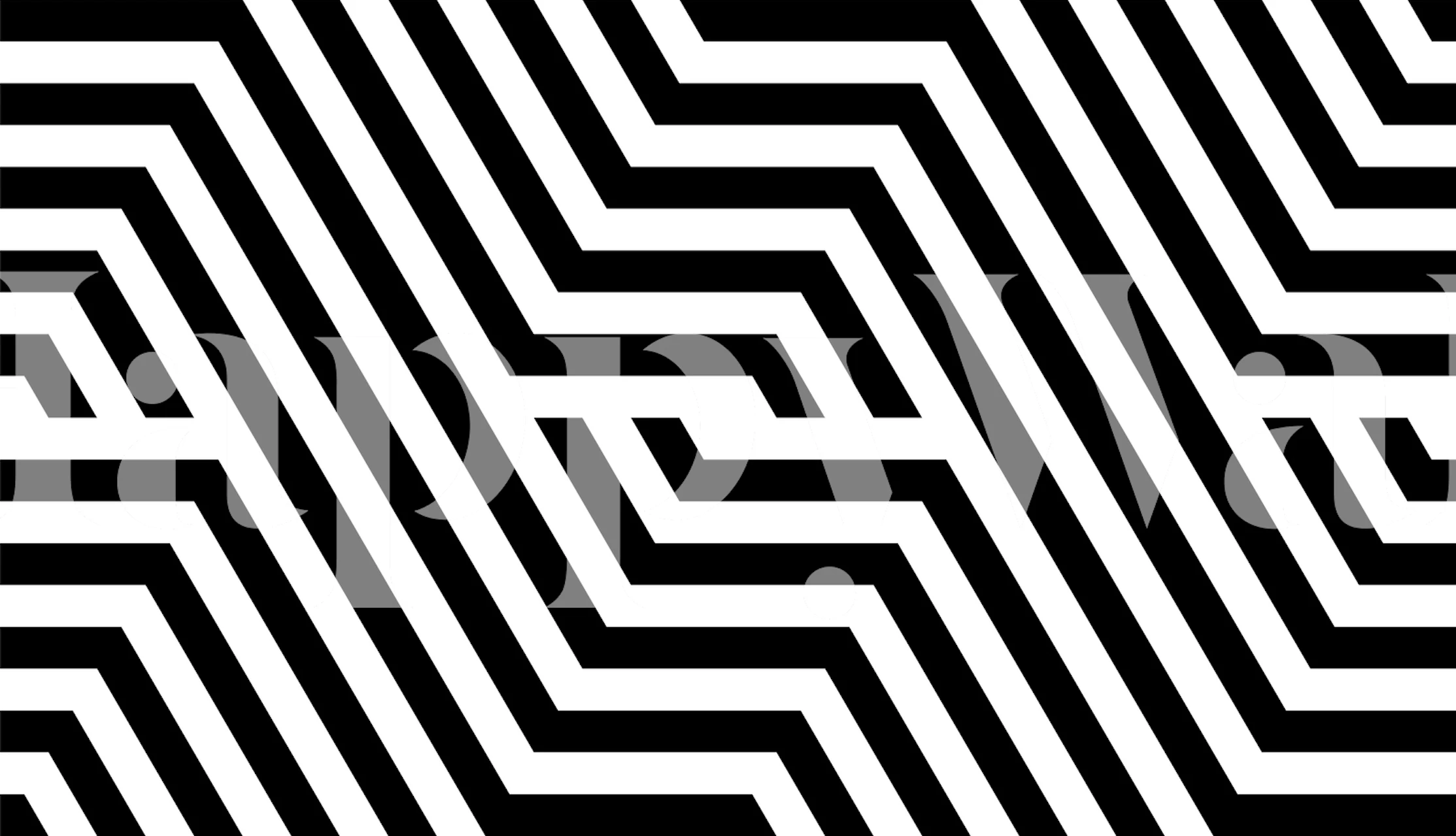 Papier peint Black striped lines dans une pièce