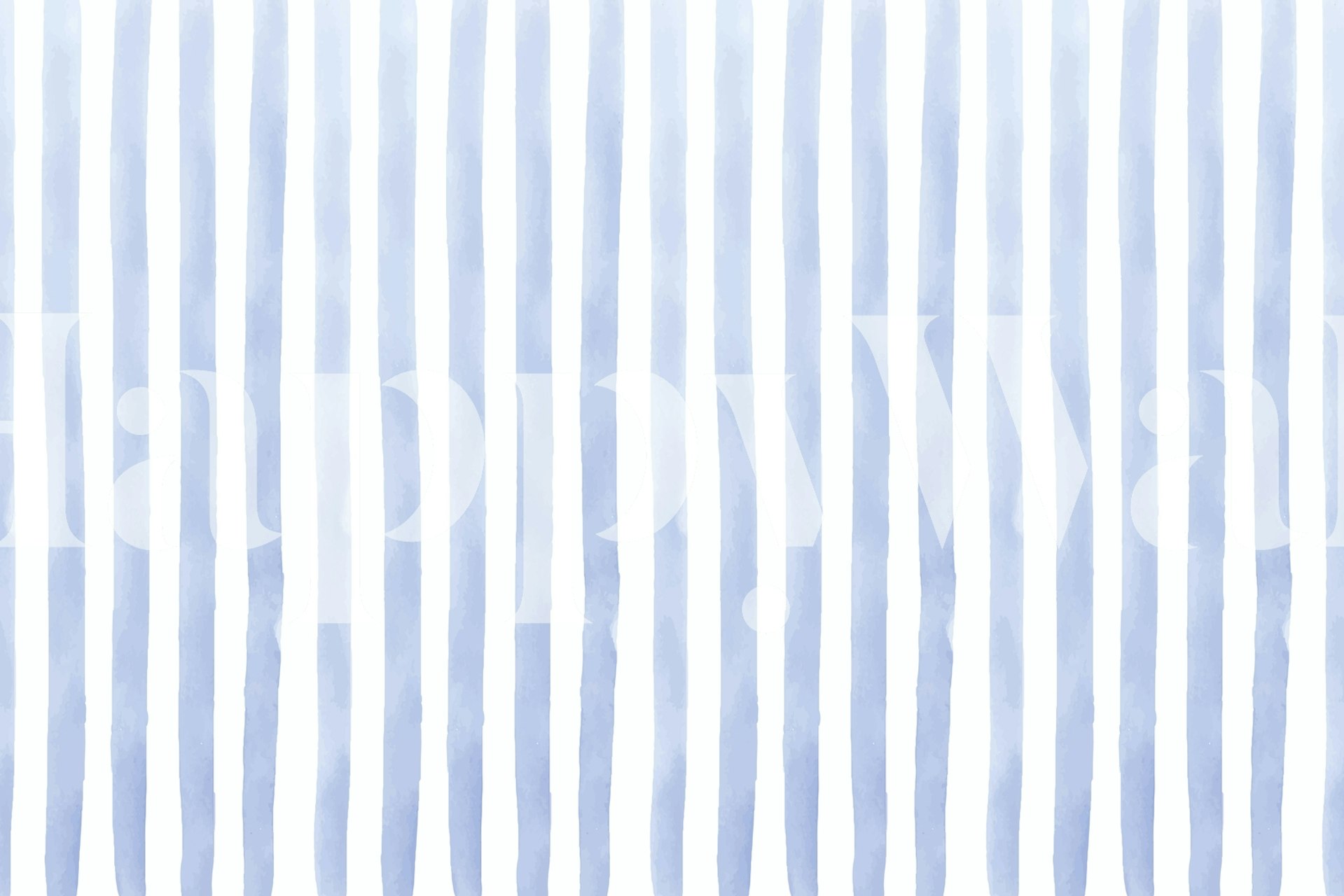 Tranquil Blue watercolor stripes Wandbild