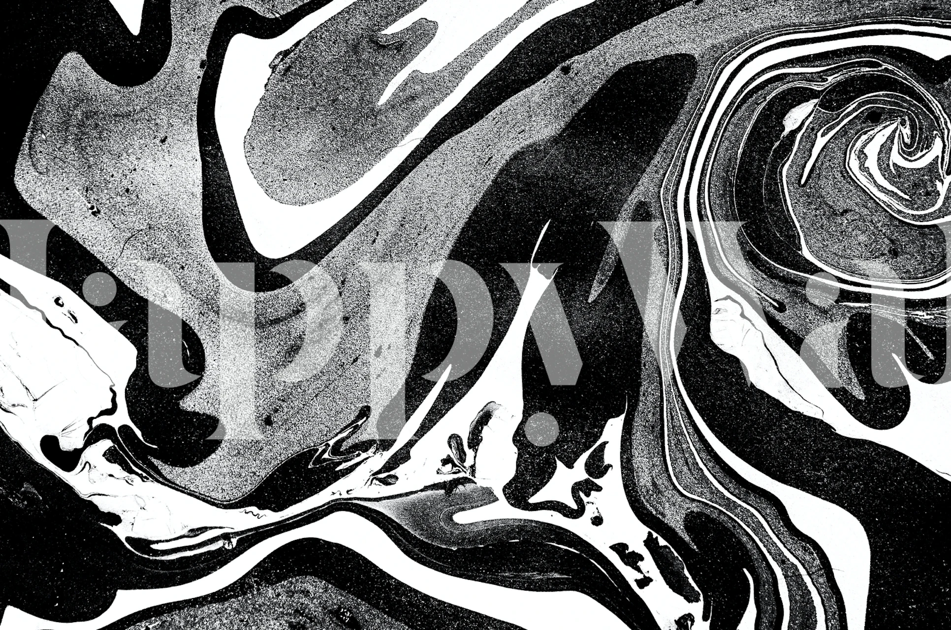 Papel de parede Monochrome marble em um ambiente