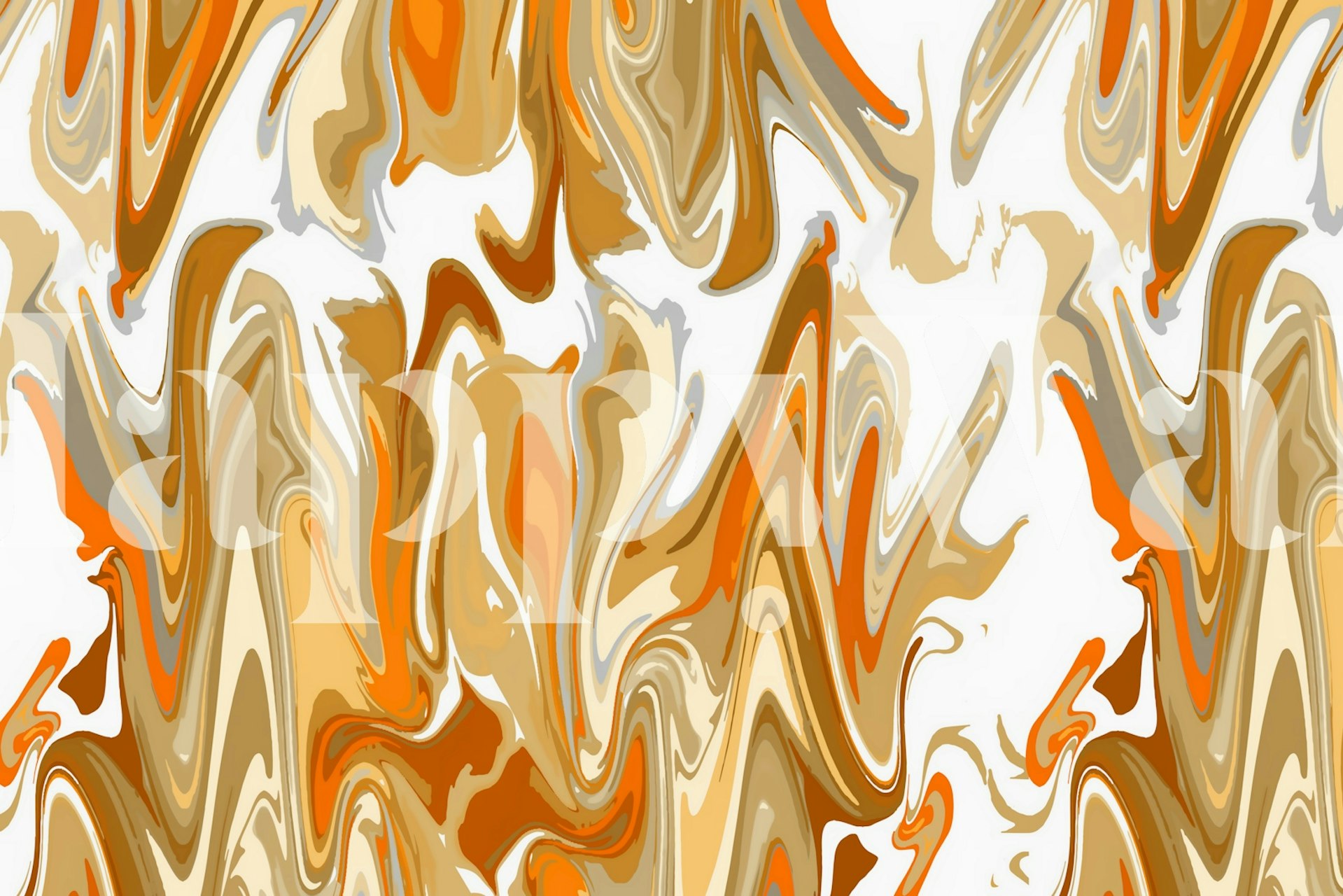 Colorful swirls in blue, beige, and brown abstract wallpaper