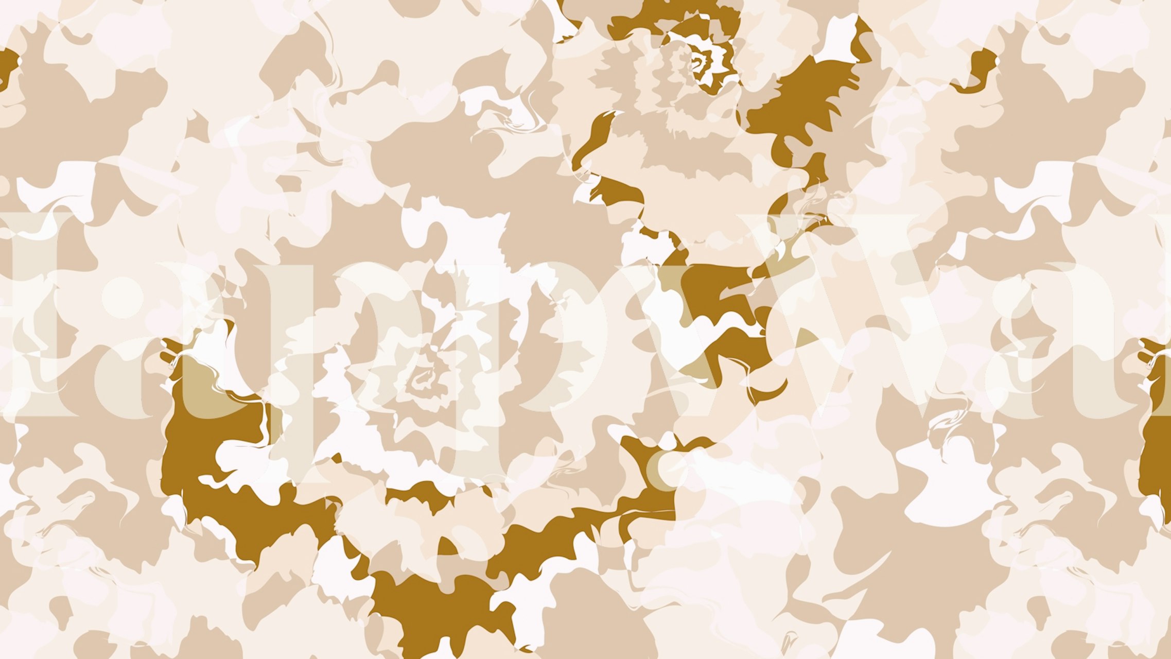 Cream and beige tie dye pattern wall mural