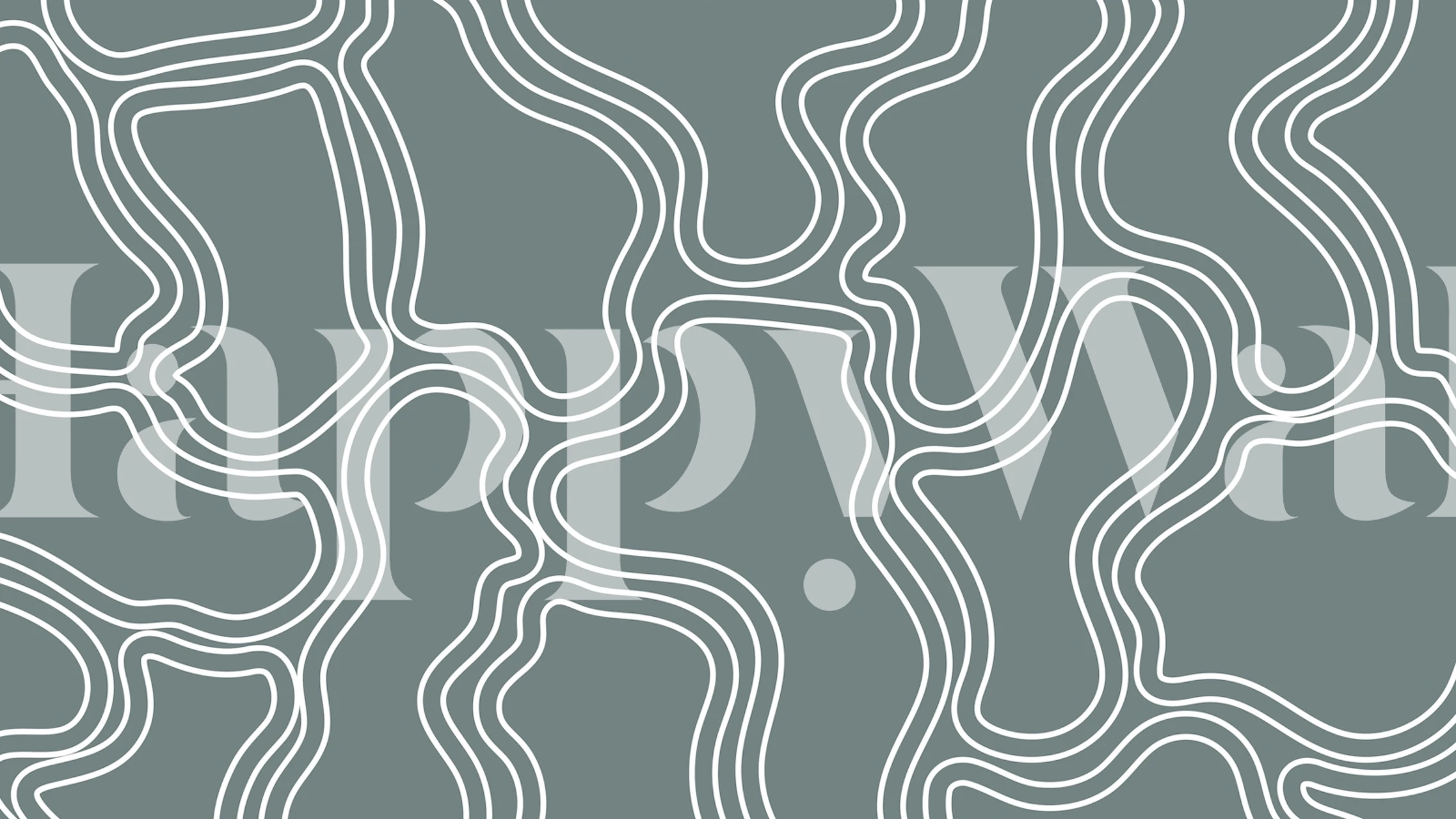 Organic retro stripes in green and white wallpaper