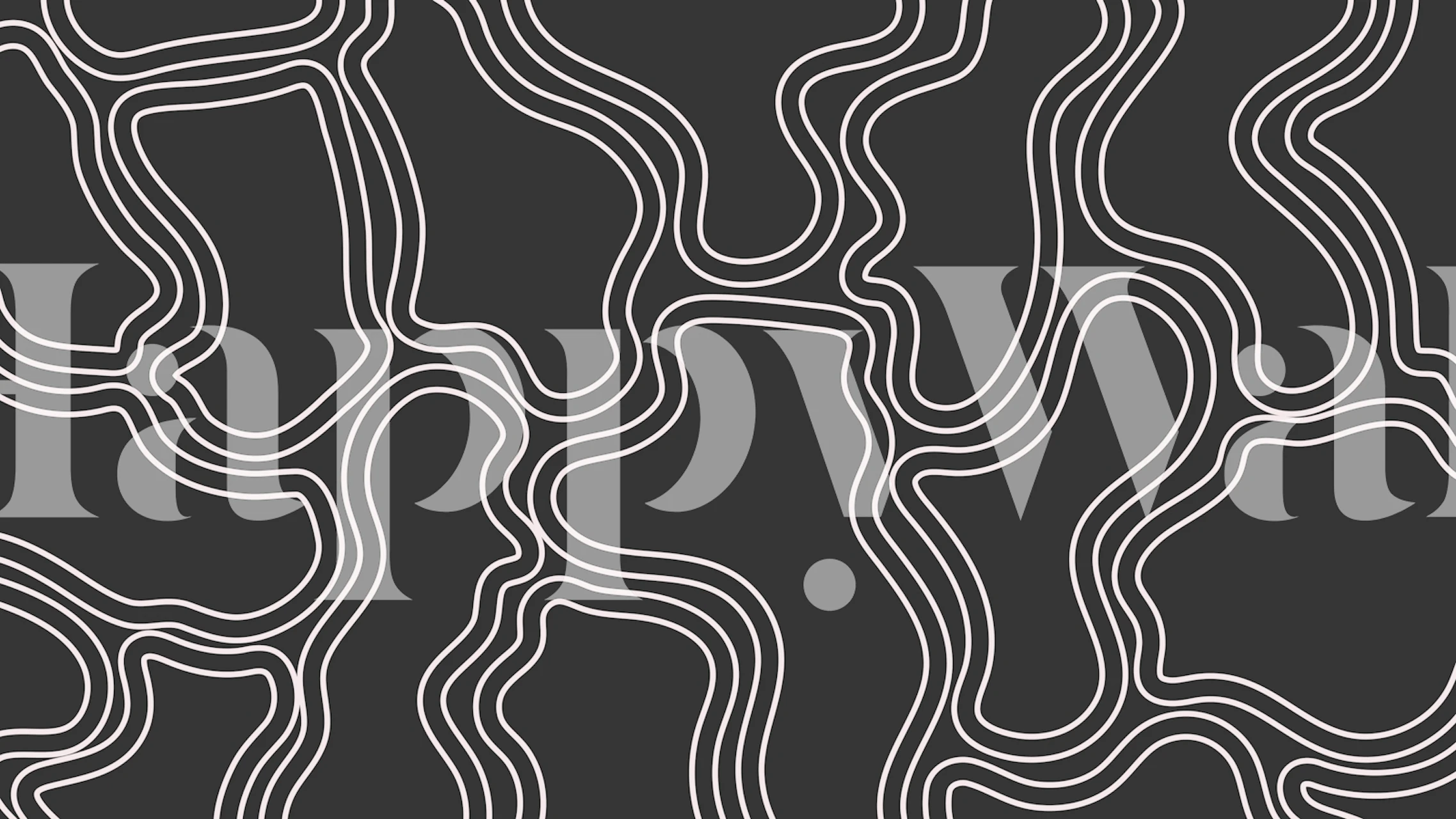 Mid Century Striped Shapes w pokoju