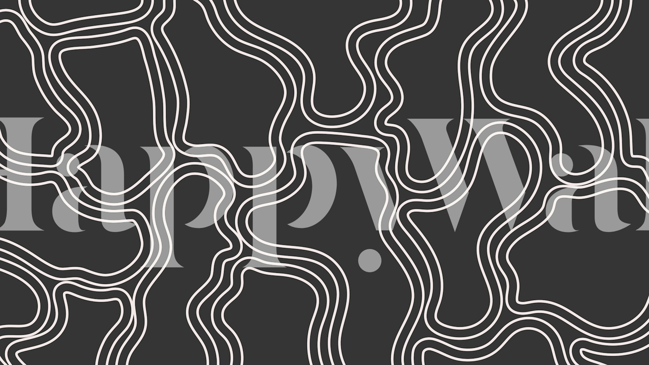 Mid Century Striped Shapes w pokoju