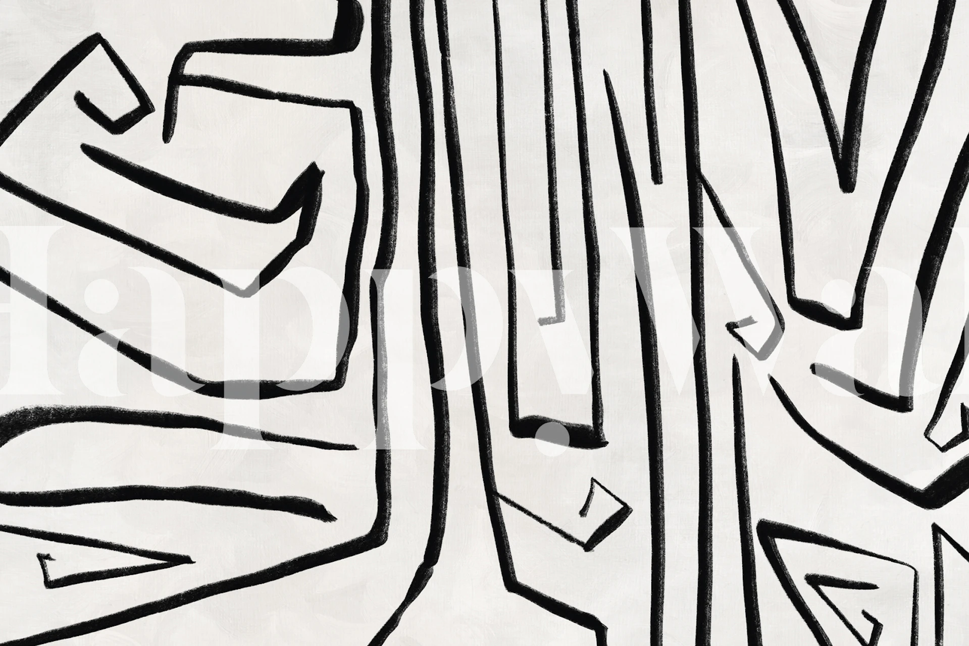 Black and white abstract geometric wallpaper design