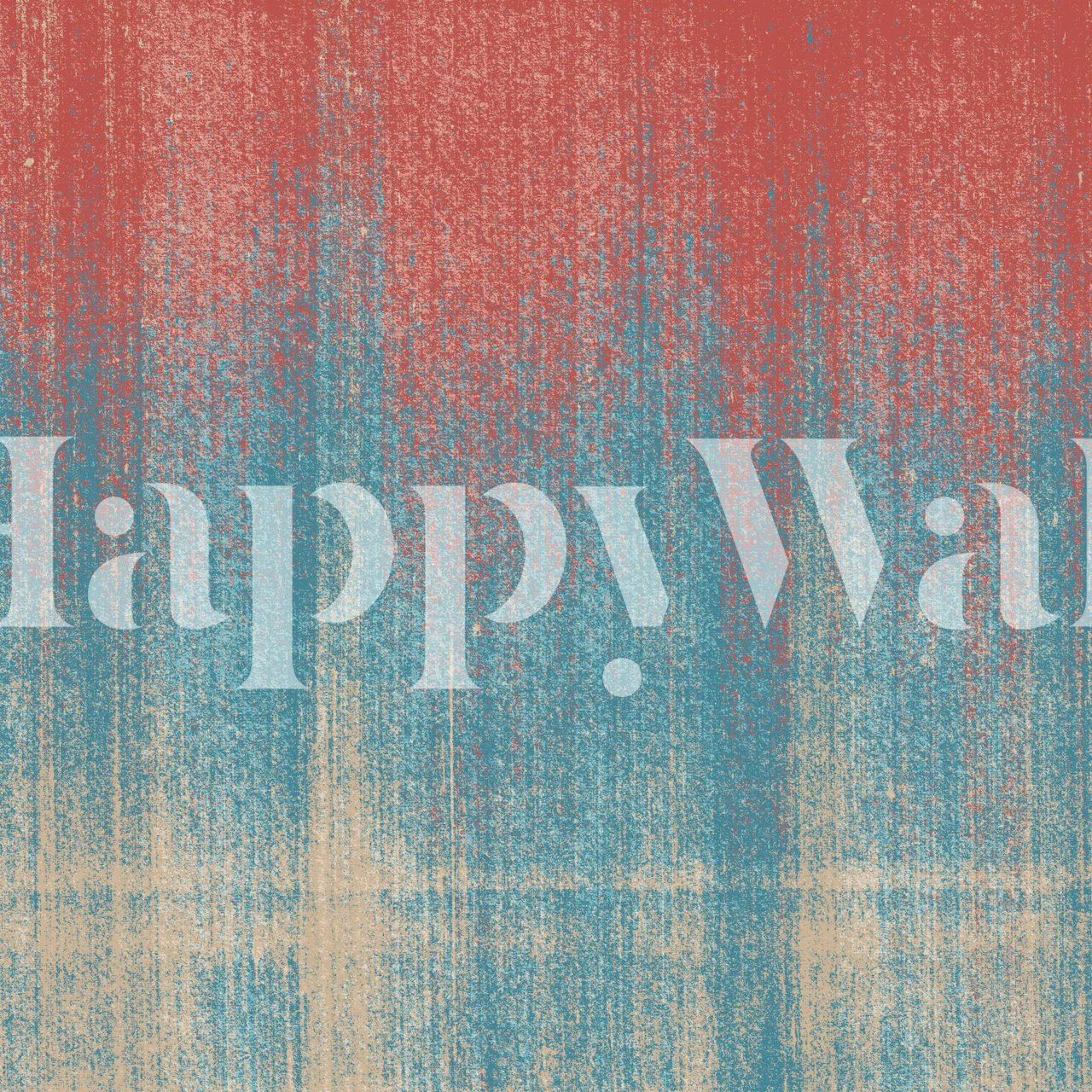 Apstraktni zidni mural s okomitim prijelazom boje od crvene do plave s efektom izgrebane teksture