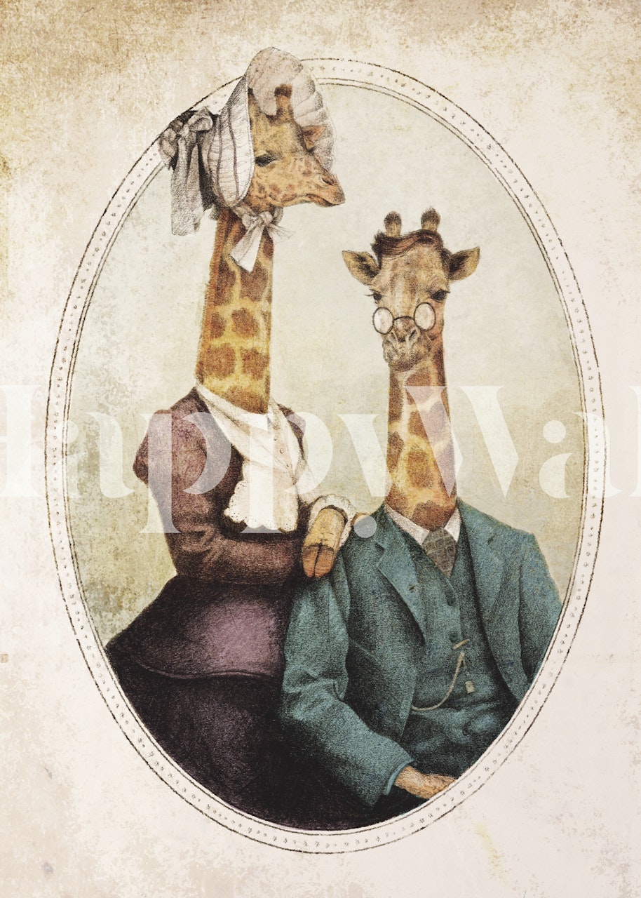 High Class Couple wallpaper in een kamer