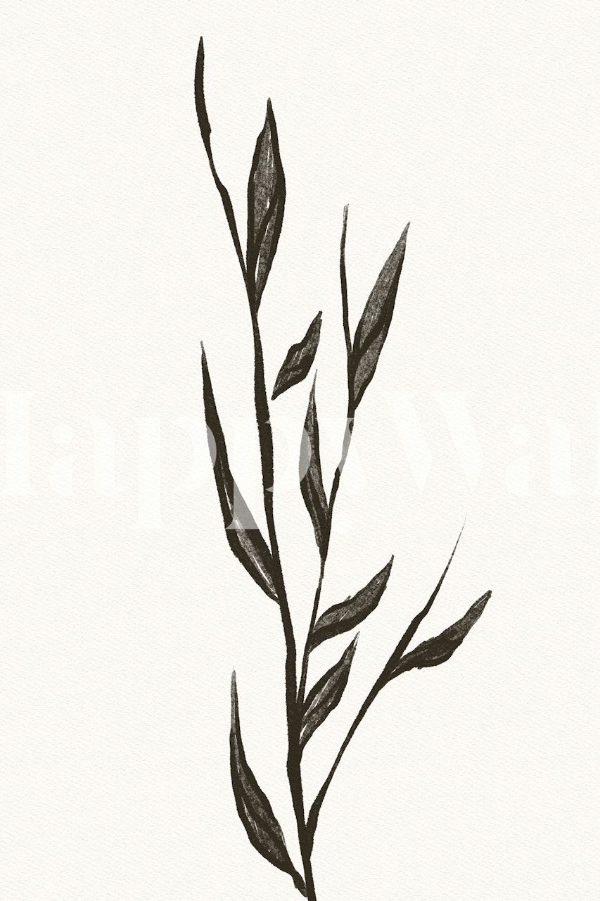 Papel de parede Wild Leaf exibido em uma sala