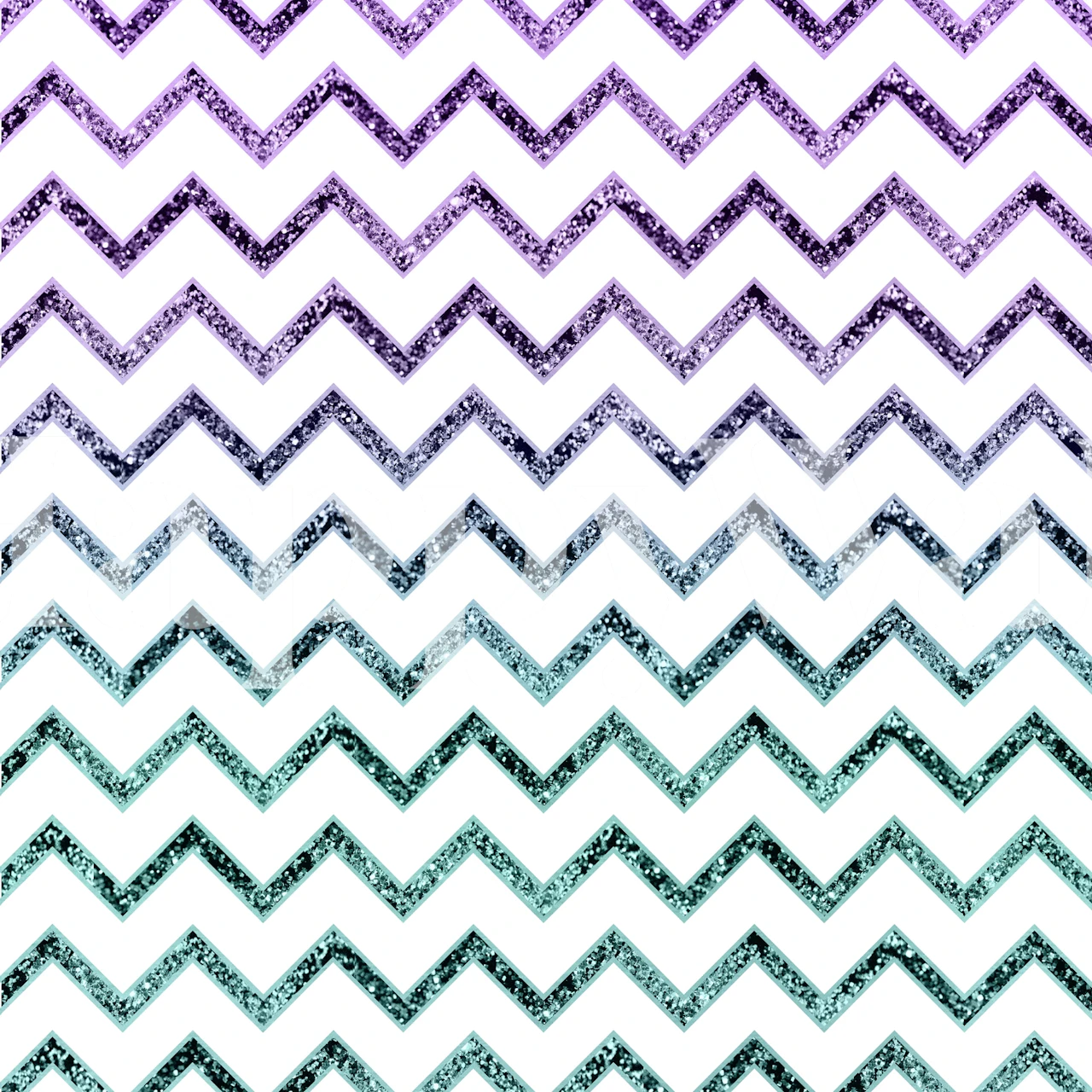 Mermaid Princess Chevron wallpaper in a room