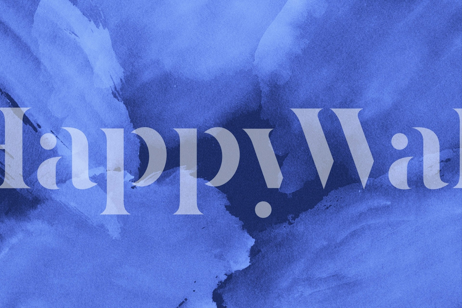 Indigo watercolor cloud patterns in blue and dark shades wallpaper