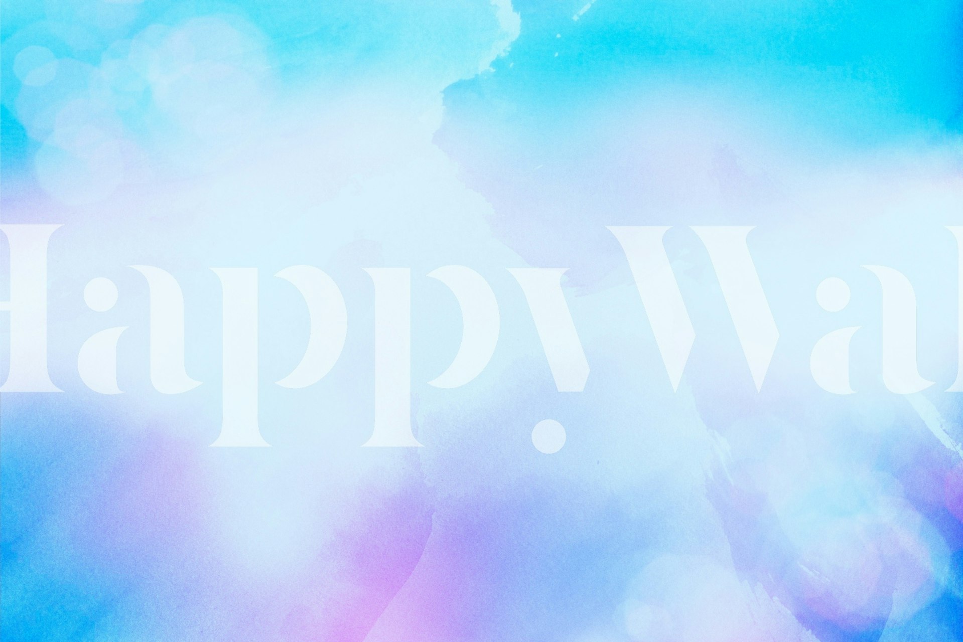 Abstract pastel watercolor clouds in soft blue and pink tones wallpaper