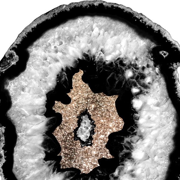 Gray Black Agate Glitter 6