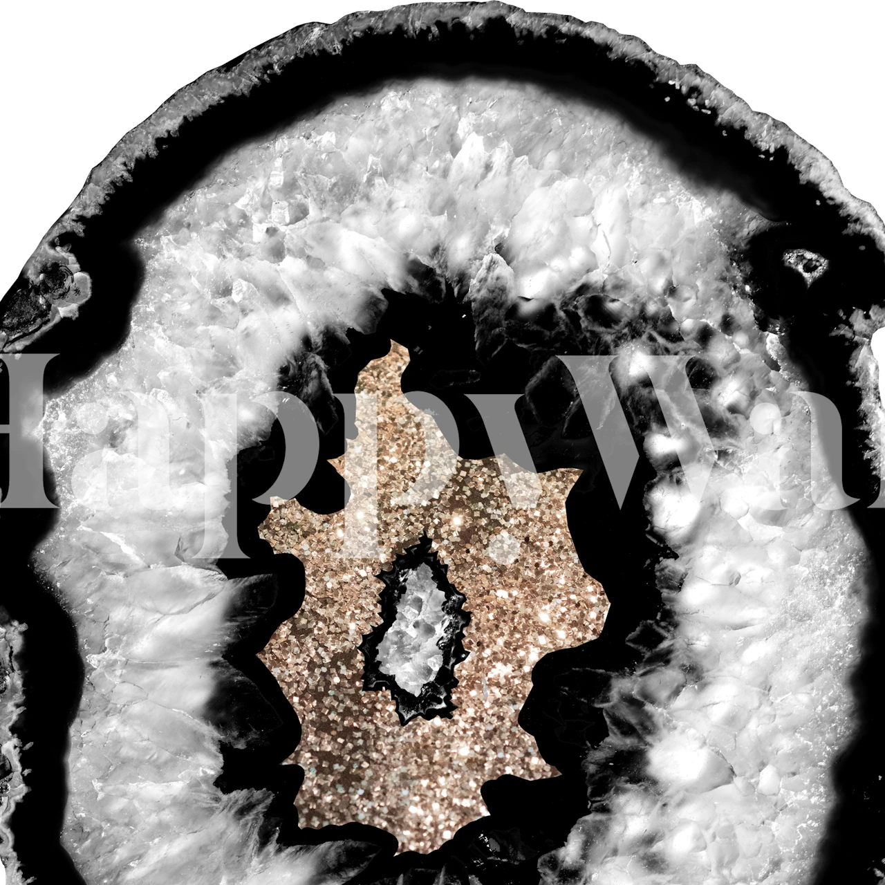 Gray Black Agate Glitter 6 wallpaper in a room