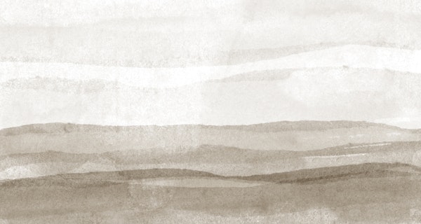 Watercolor Brown a japandi boho mural