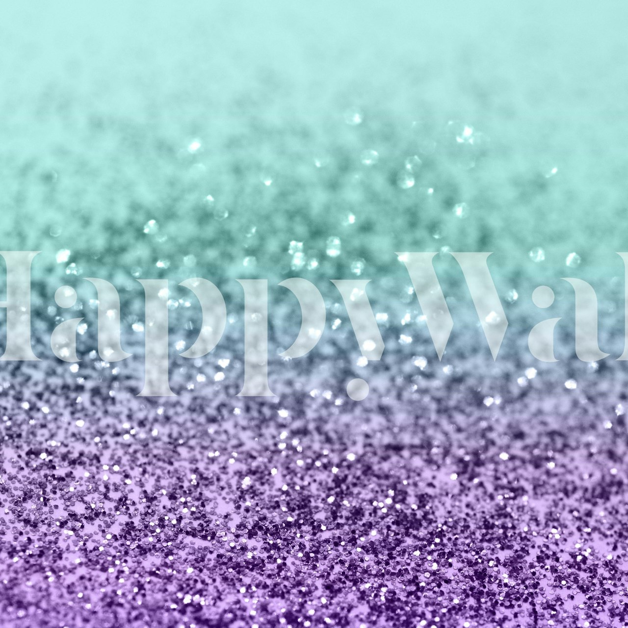 Mermaid Girls Glitter 8a wall mural with a glittery gradient from purple to blue