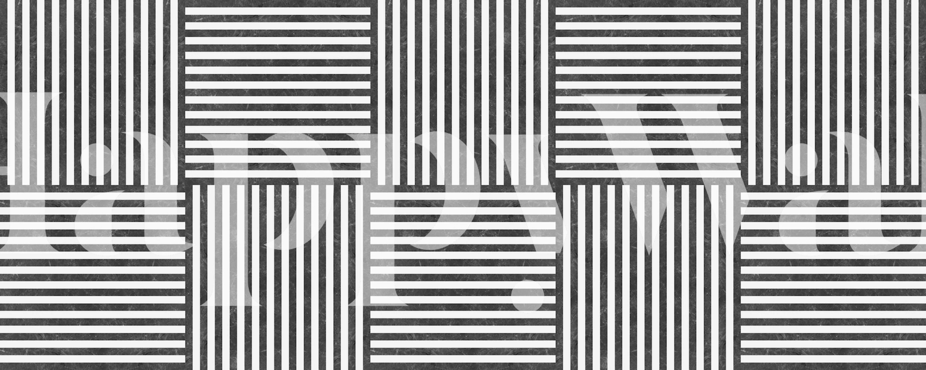 Minimalist lines tapet visad i ett rum