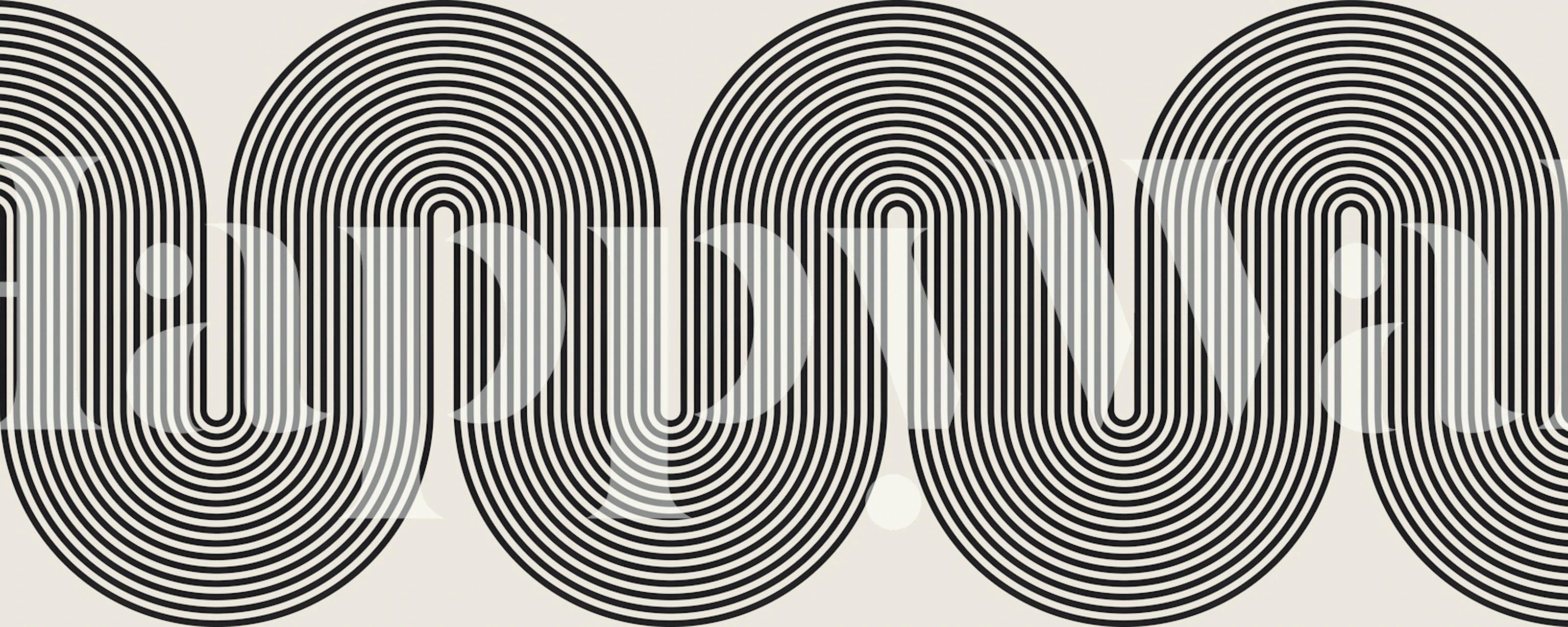 Wavy lines tapeta w stylowym pokoju