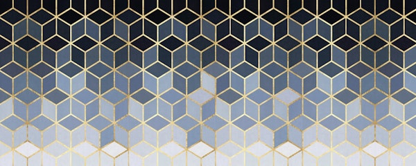 Gold and blue squares