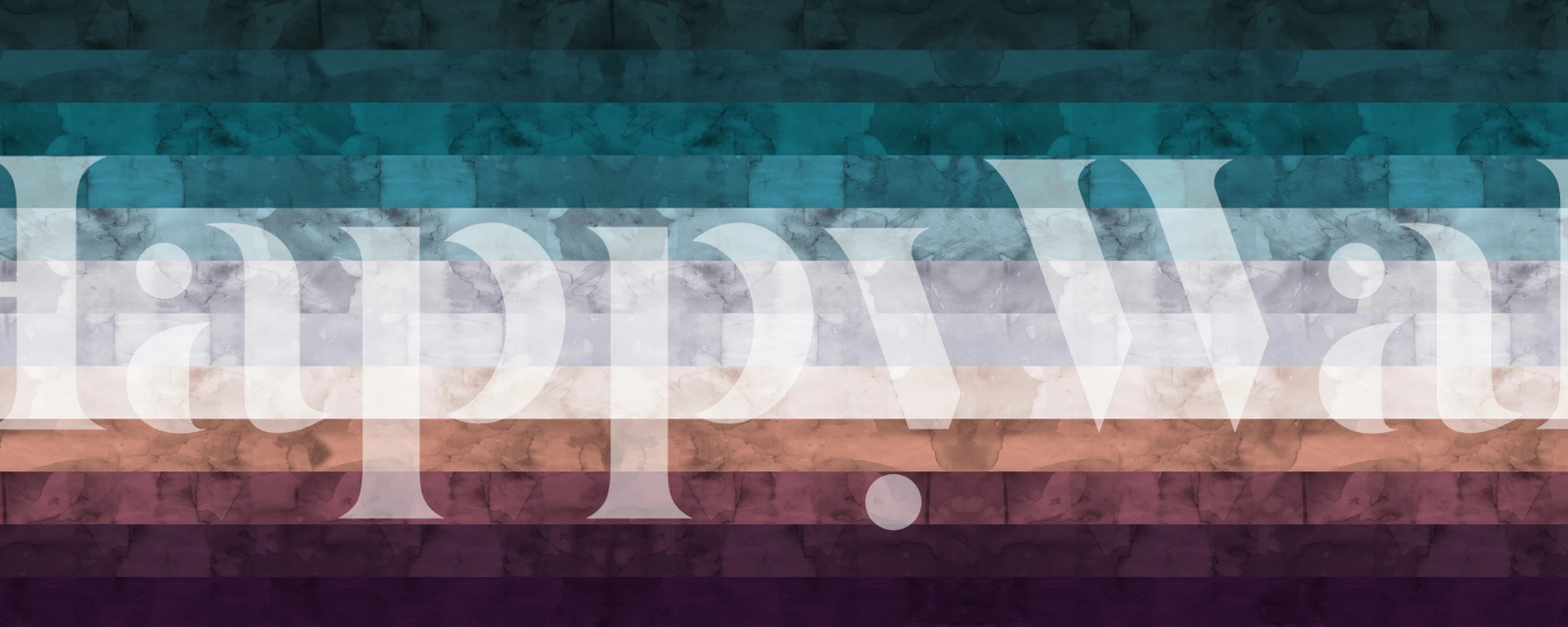 Abstrakt landskapsveggmaleri i akvarell med en rolig gradient av blå til brune nyanser