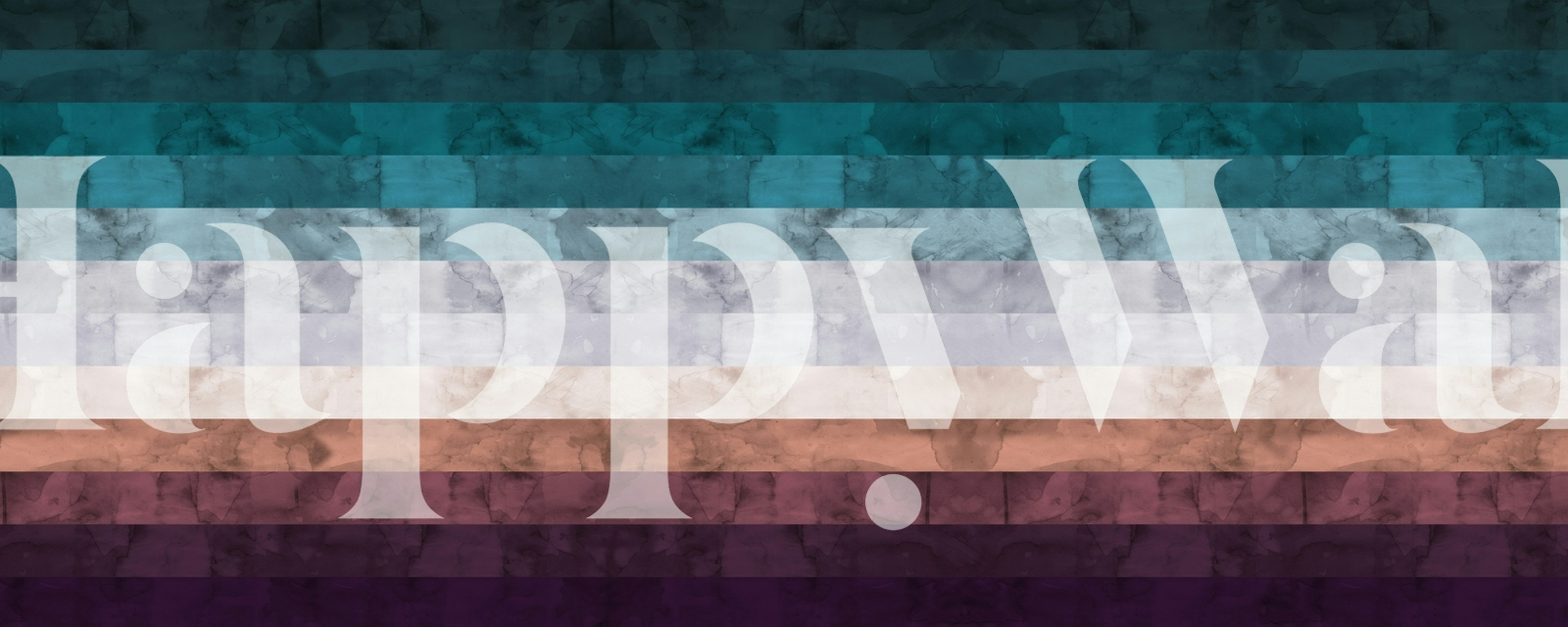 Abstrakt akvarel landskabsvægmaleri med en rolig gradient af blå til brune nuancer