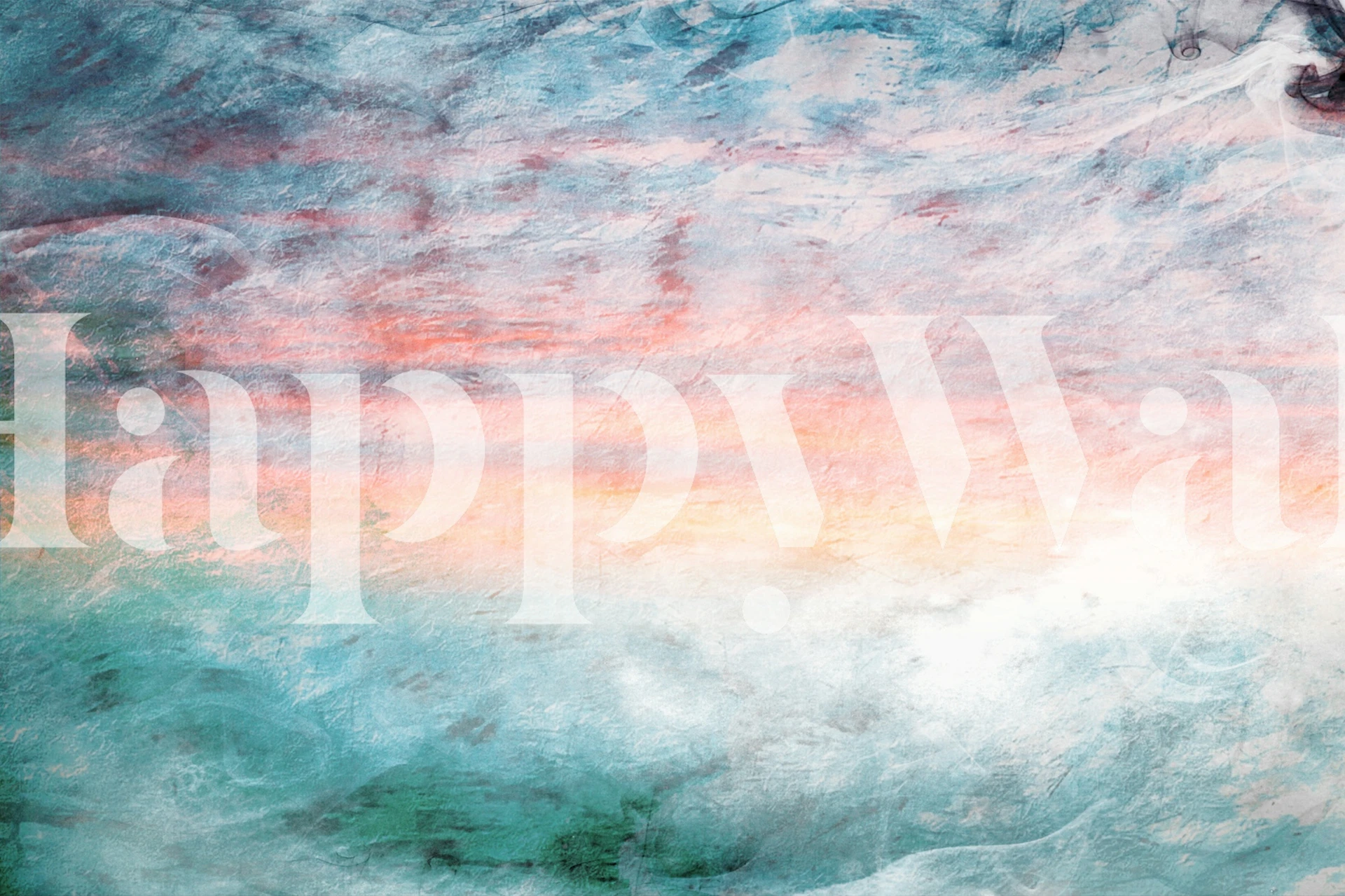 Papel pintado Soft Ocean Grunge en una habitación