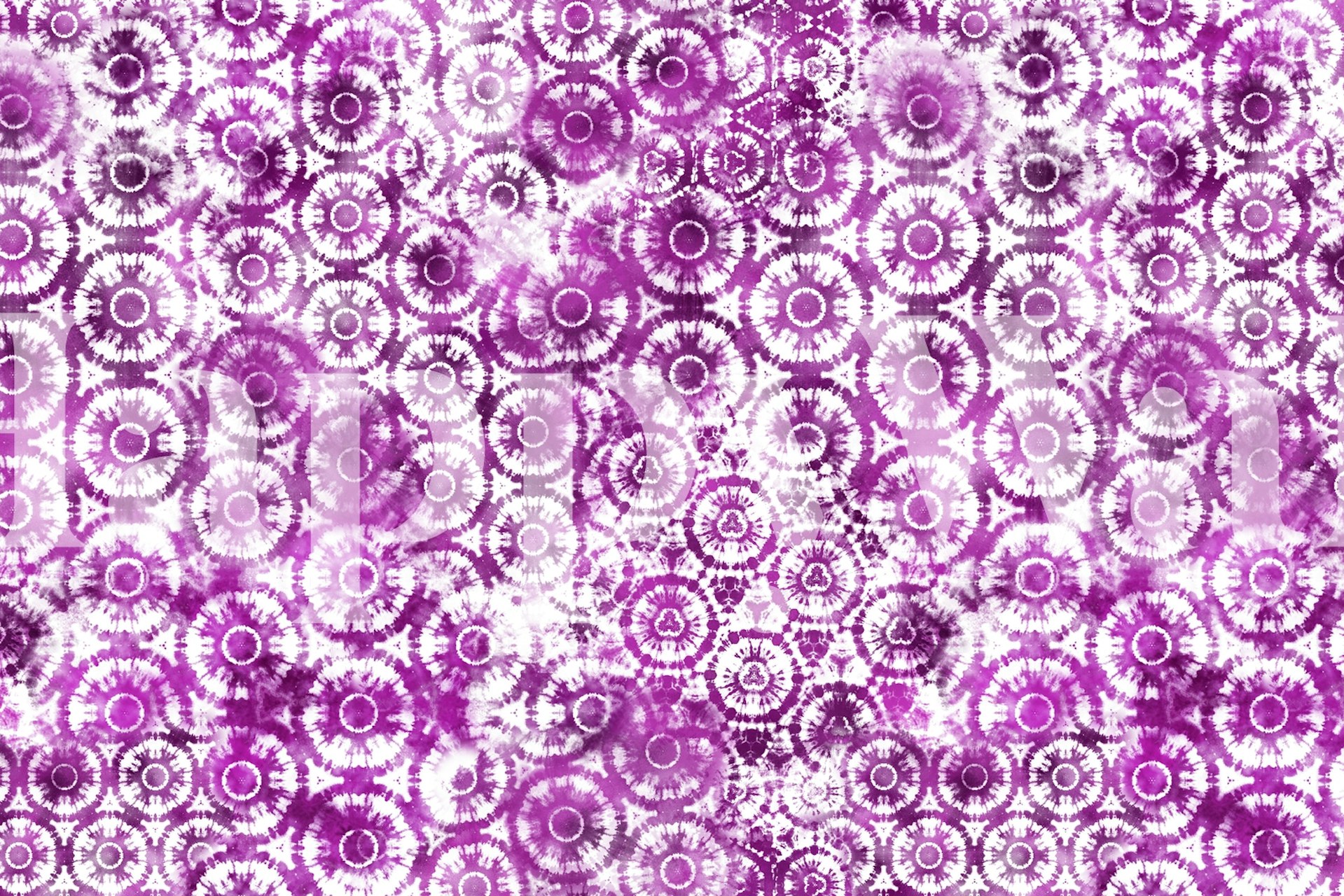 Shibori Tie Dye Pink Retro wall mural with a blend of vibrant and soft pink patterns