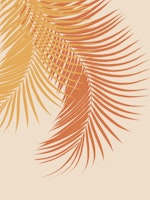 Palm Leaves Yellow Orange 1 ταπετσαρία