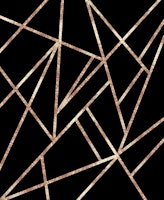 Classic Black Rose Gold Geo 1 carta da parati
