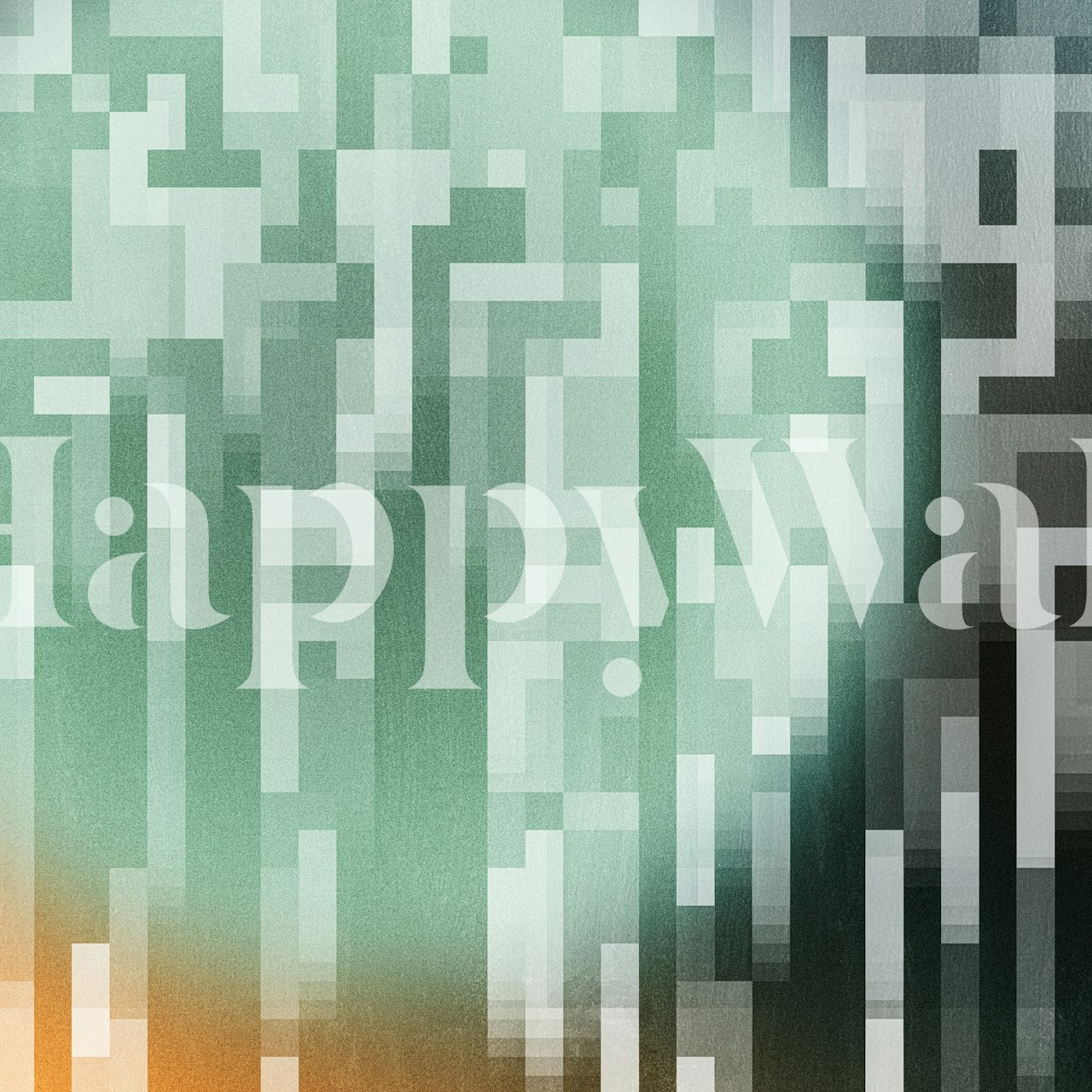 Abstraktní tapeta Pixel City 1 v místnosti