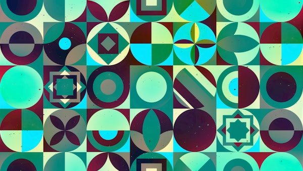 Teal Mid Century Wall