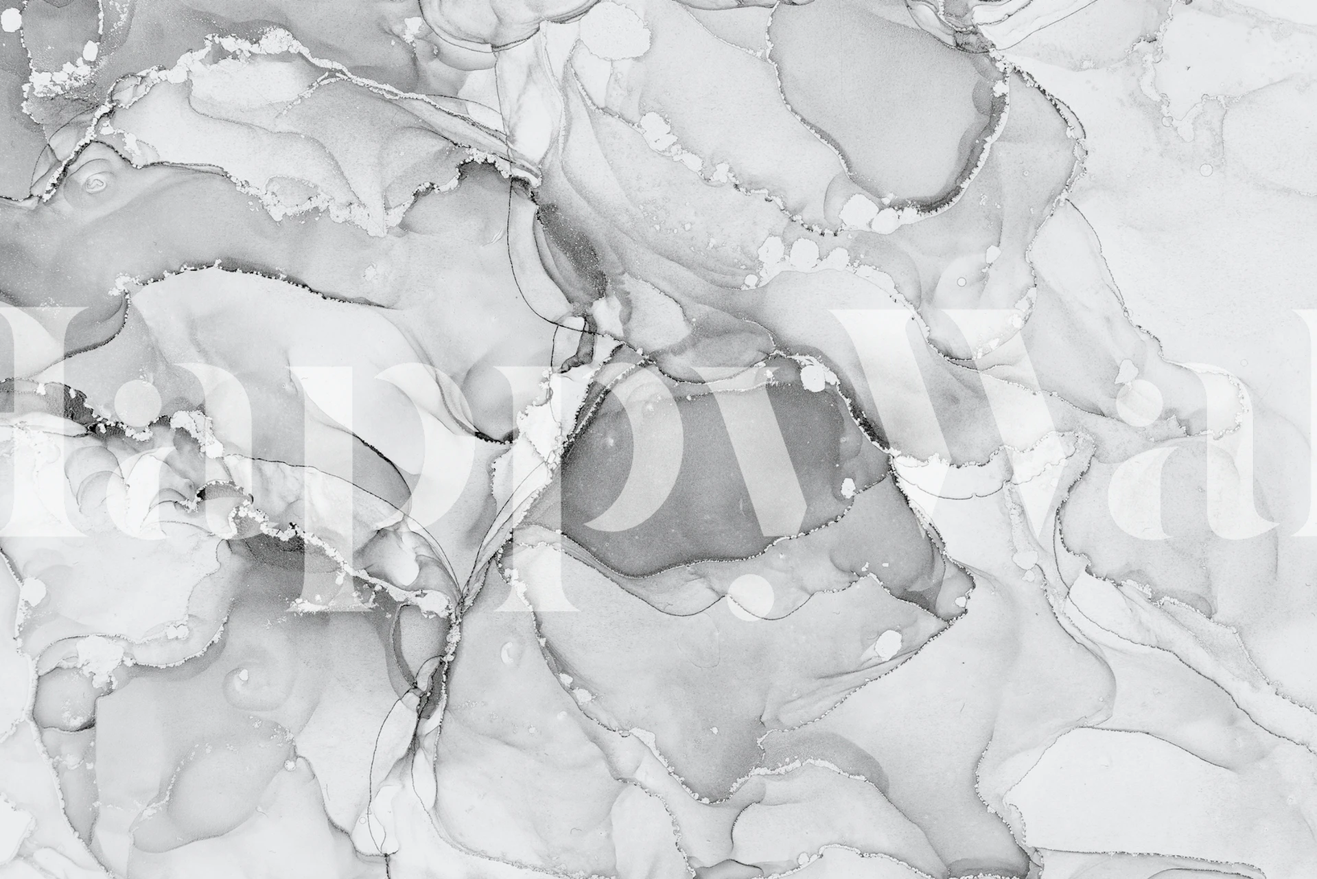 Monochrome marble-like pattern wall mural