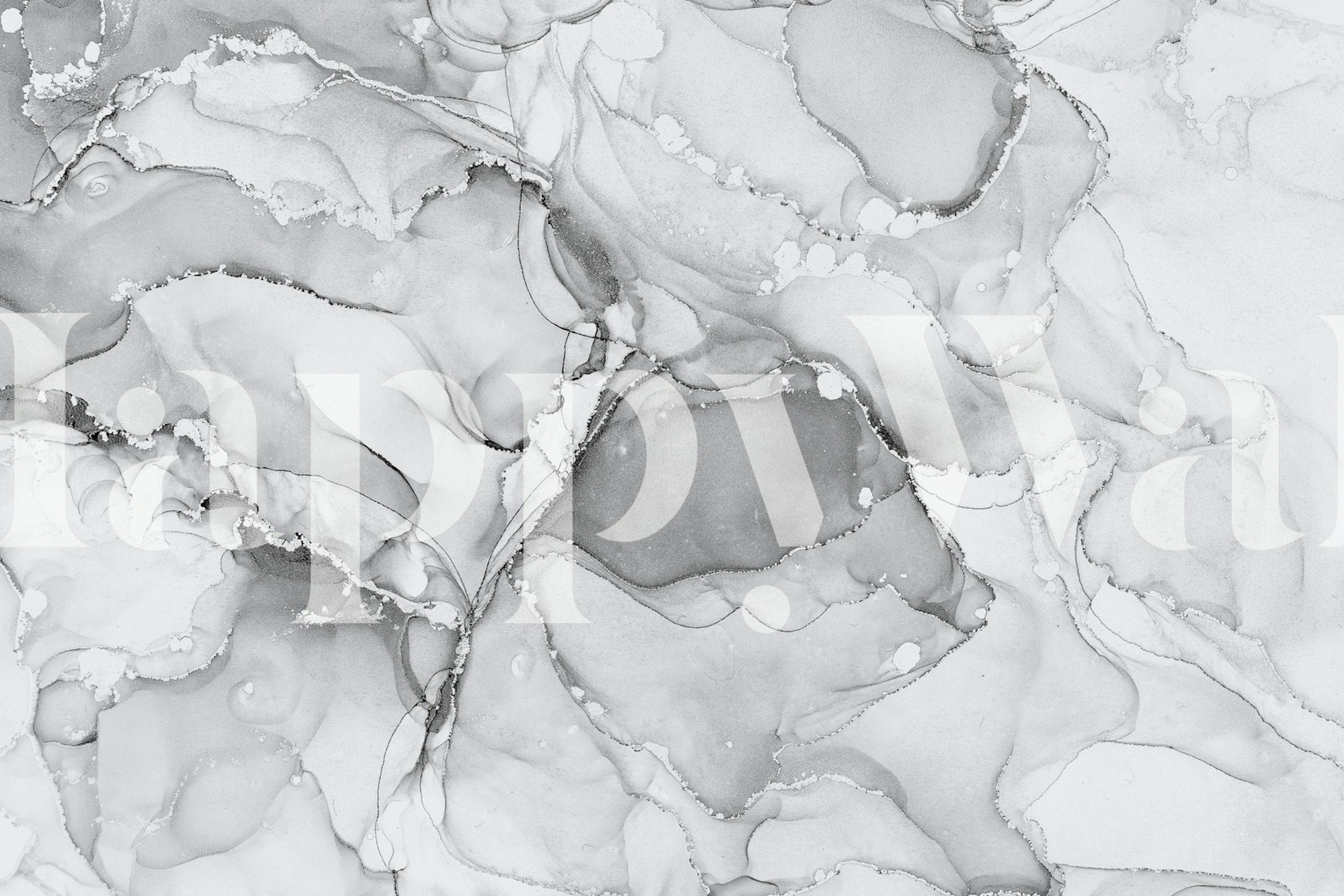 Monochrome marble-like pattern wall mural