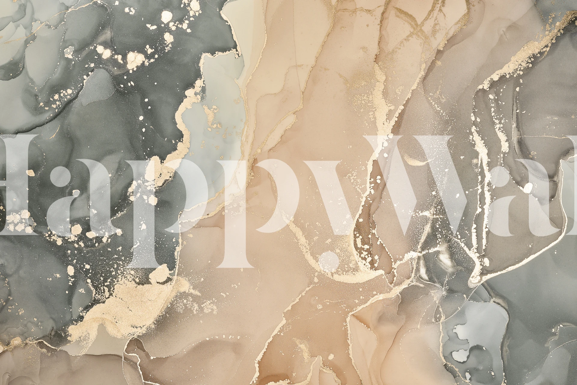 Abstract gray and beige marble pattern wallpaper