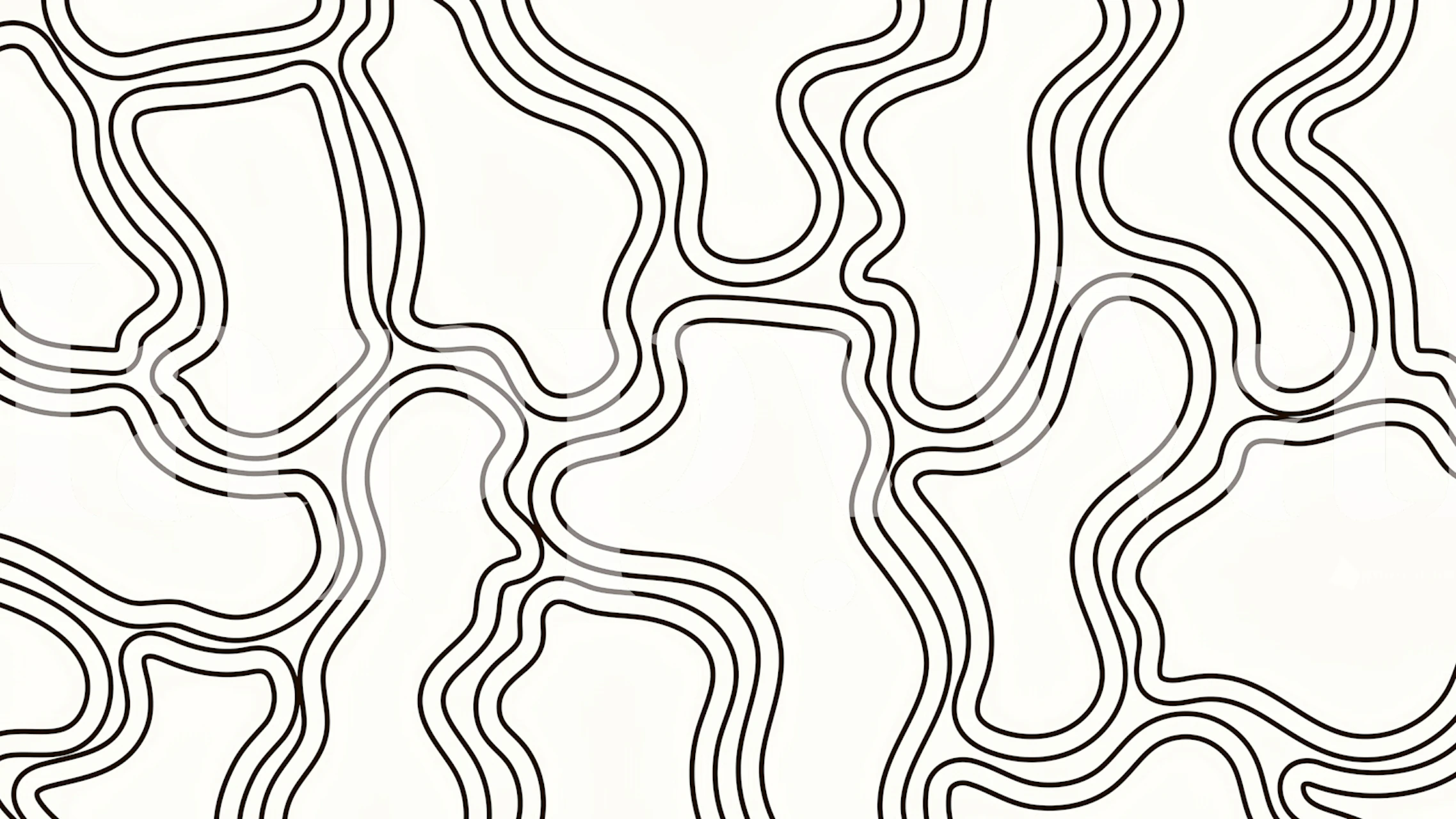 Mid Century Organic Bauhaus tapet i et rom