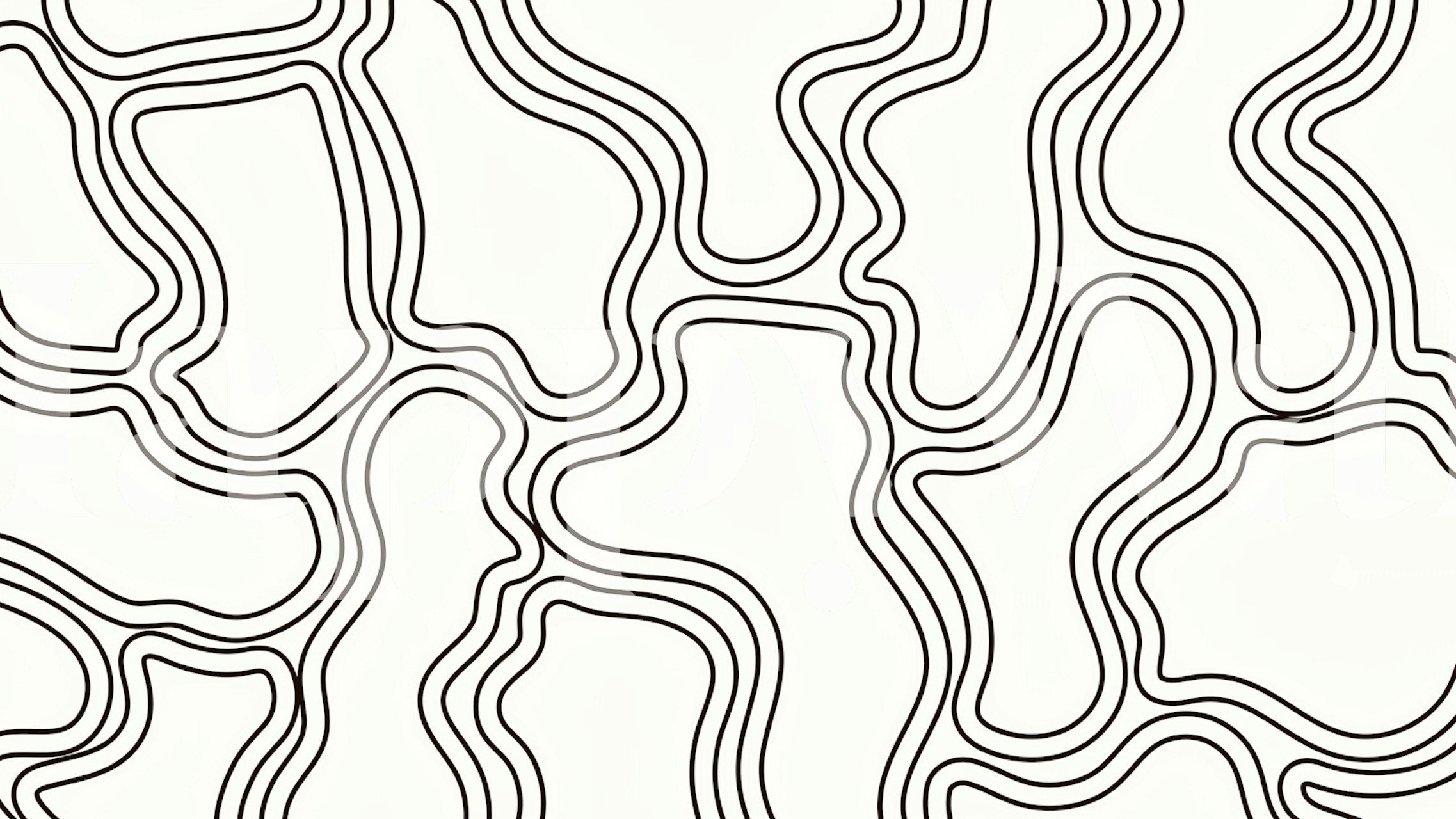 Mid Century Organic Bauhaus wallpaper in a room