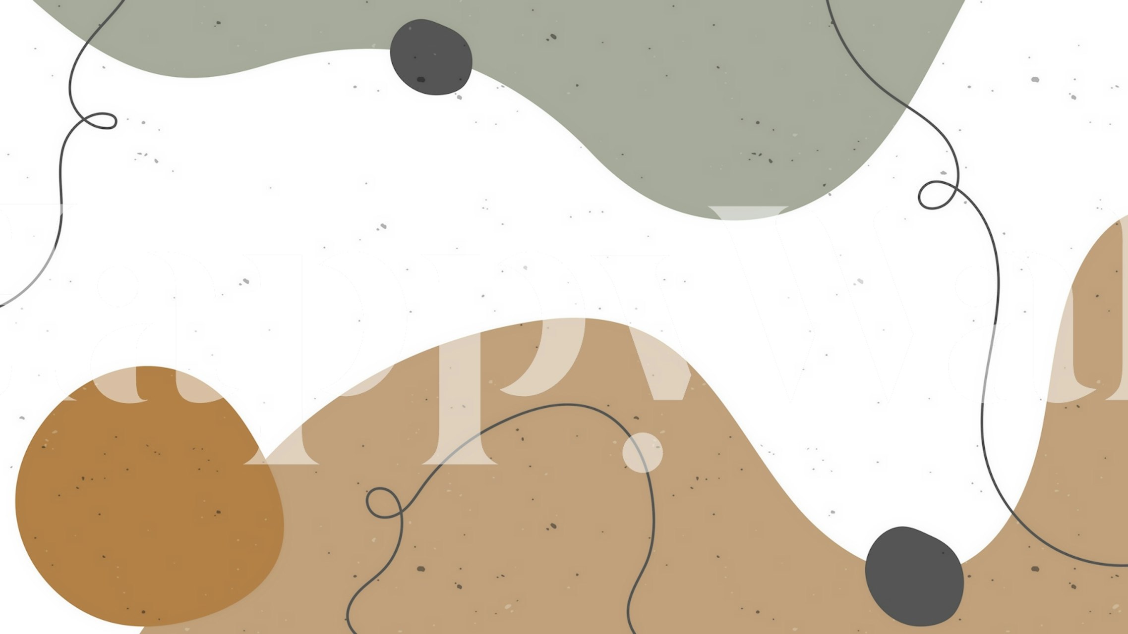 Abstract fotobehang met pastelkleurige vormen uit het midden van de eeuw