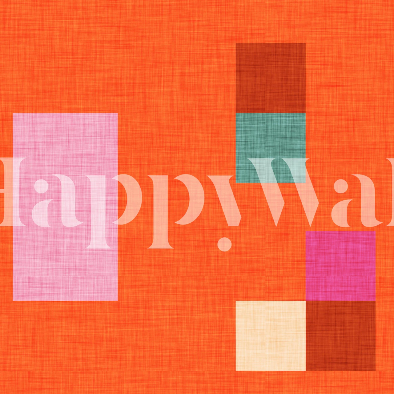 Bold Minimalism Orange wallpaper in a room