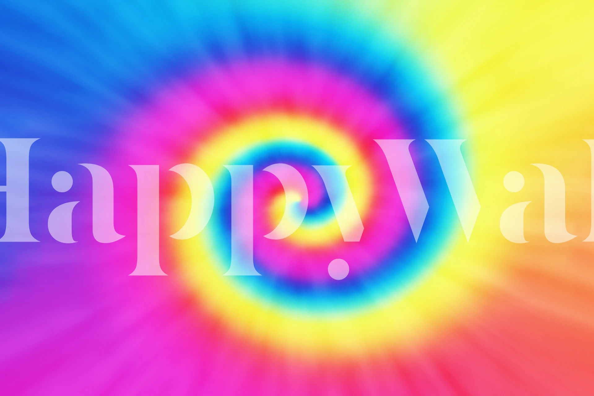 Murale psychédélique Tie Dye aux couleurs vibrantes et tourbillonnantes