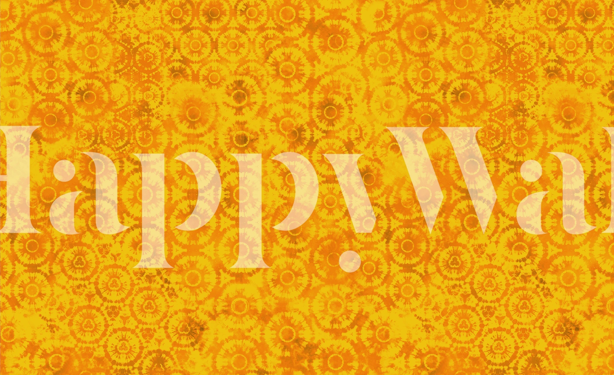 Bright yellow and orange tie dye pattern wallpaper