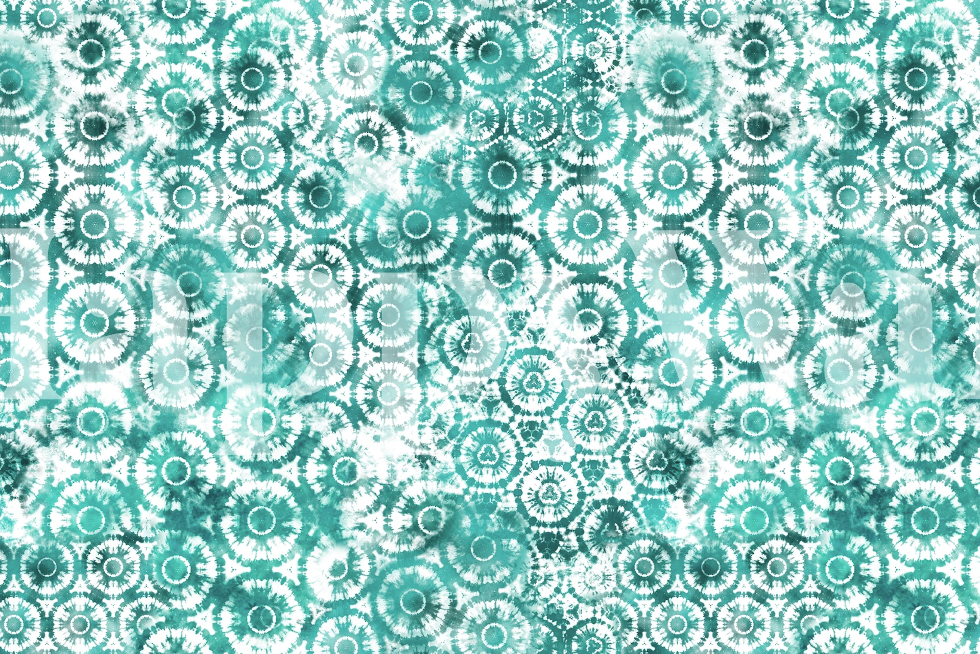 Mint Green Tie Dye Art i en rominnstilling