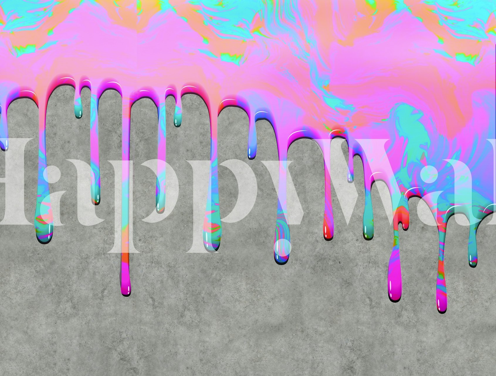 Dripping Paint Wallpaper Colorful and Trendy Wall Decor Happywall