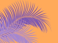 Palm Leaves Purple Orange 1 wallpaper