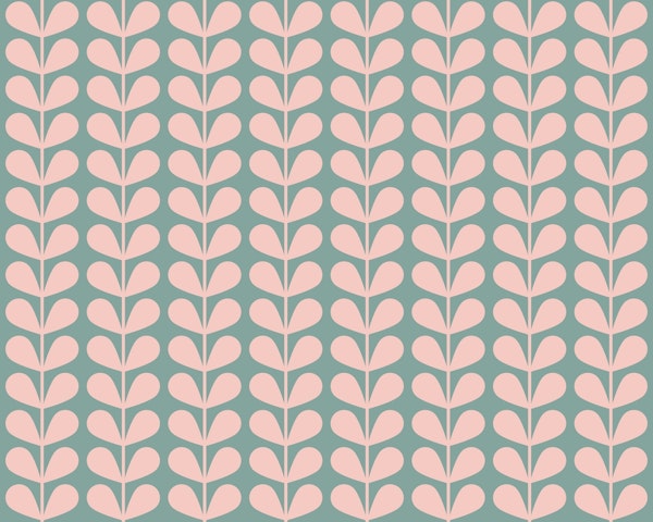 Mid Century Leaves Pattern