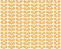 Yellow Mid Century Leaves behang