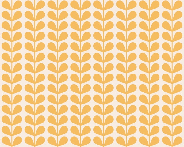 Yellow Mid Century Leaves