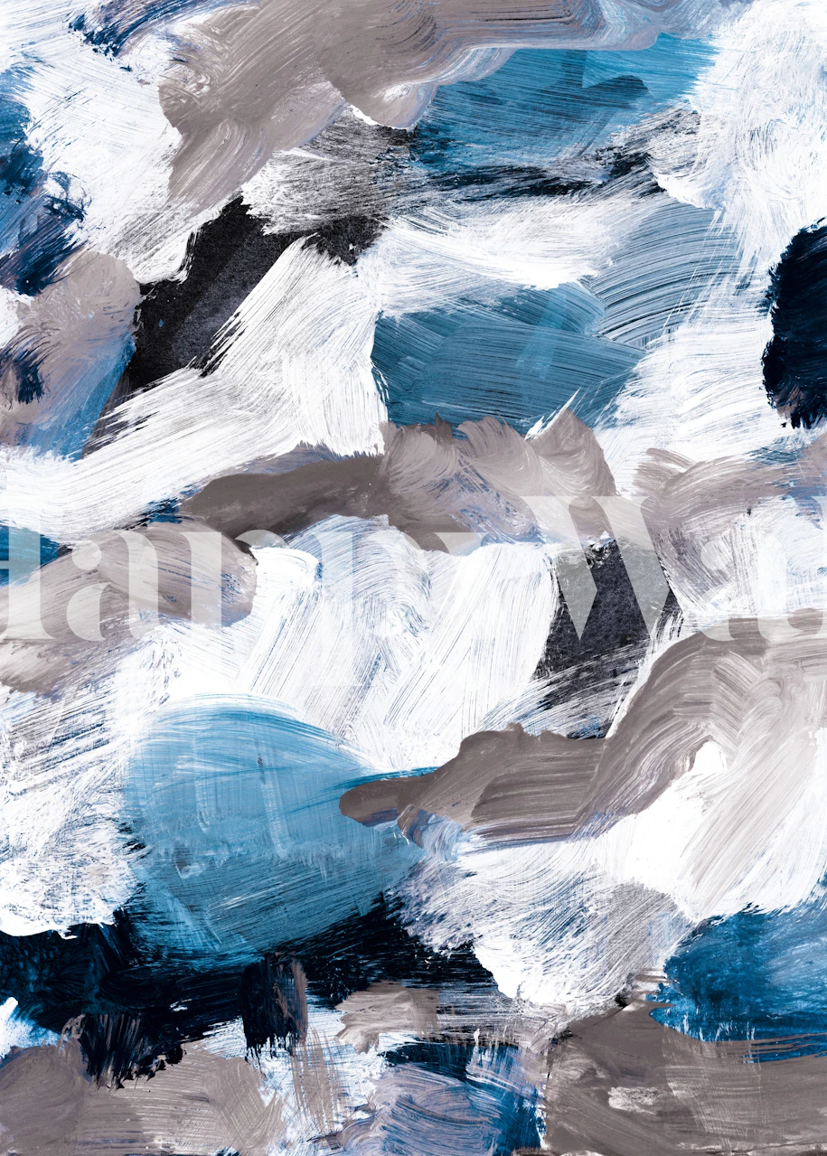 Abstract painting VI tapet vist i et rom