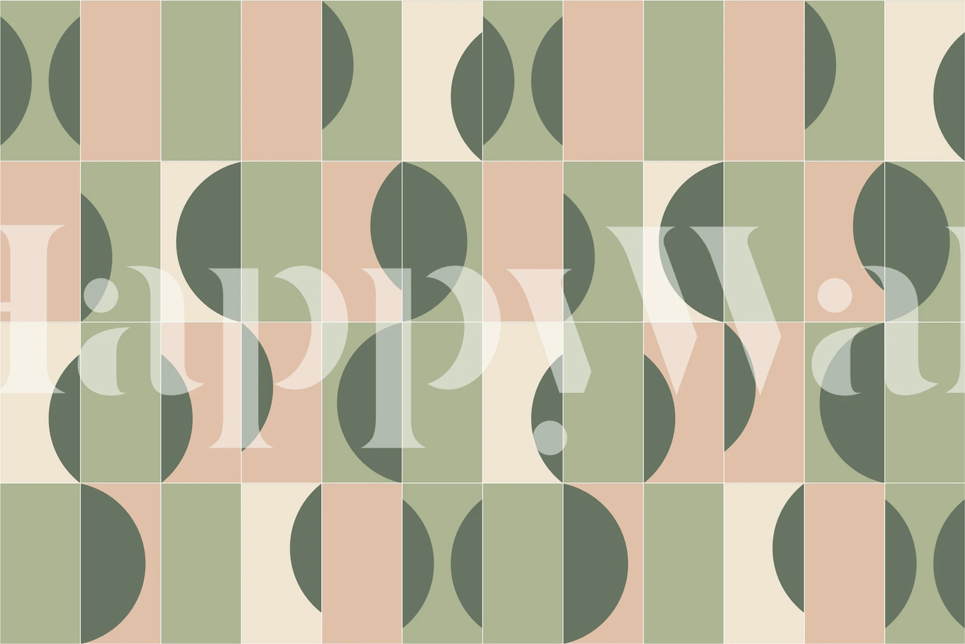 Garden Tiles 02 wallpaper in a room